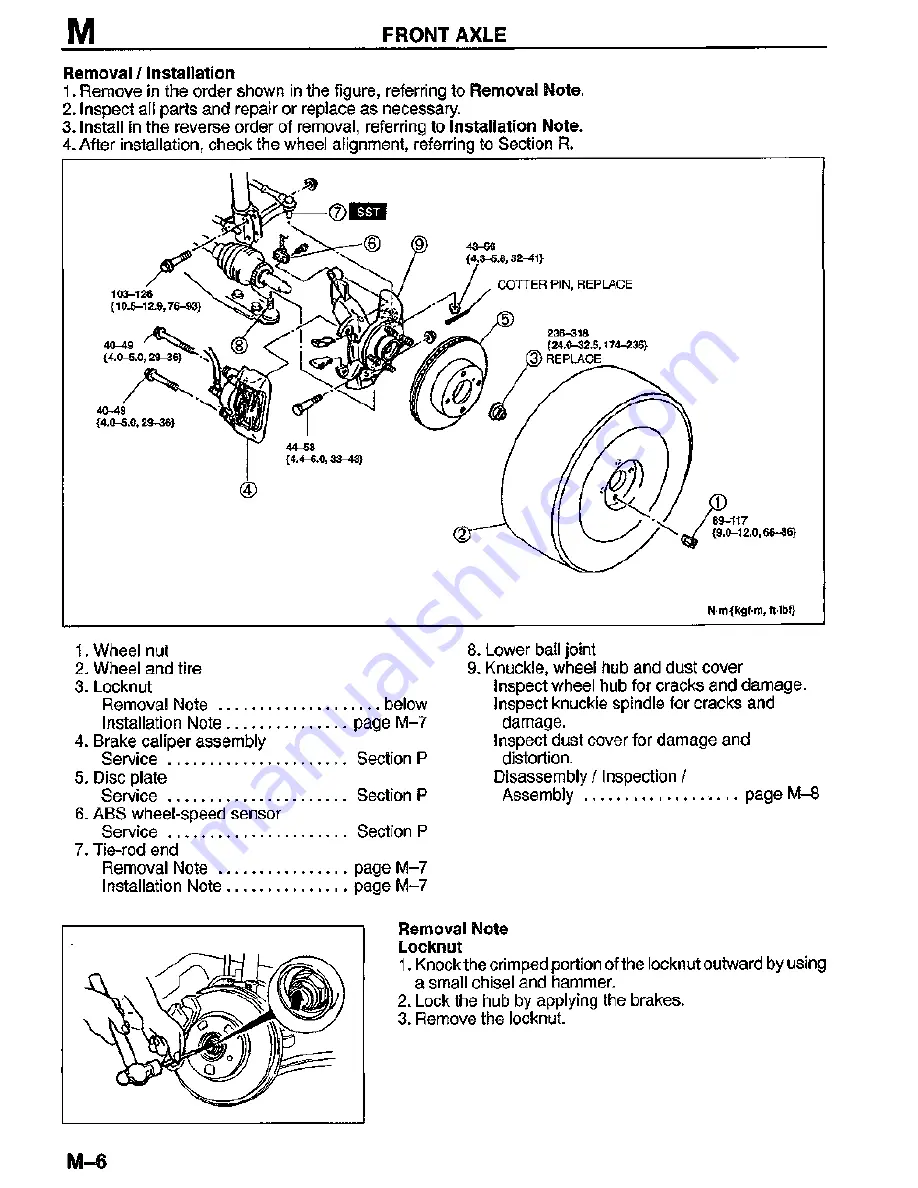 Mazda MX-3 1995 Скачать руководство пользователя страница 470