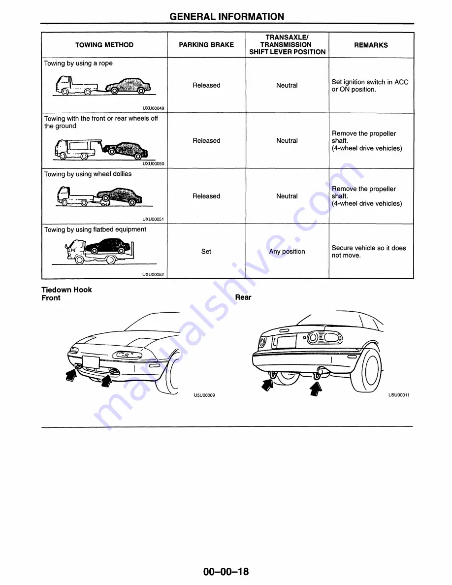 Mazda MX-5 Miata 1997 Скачать руководство пользователя страница 24