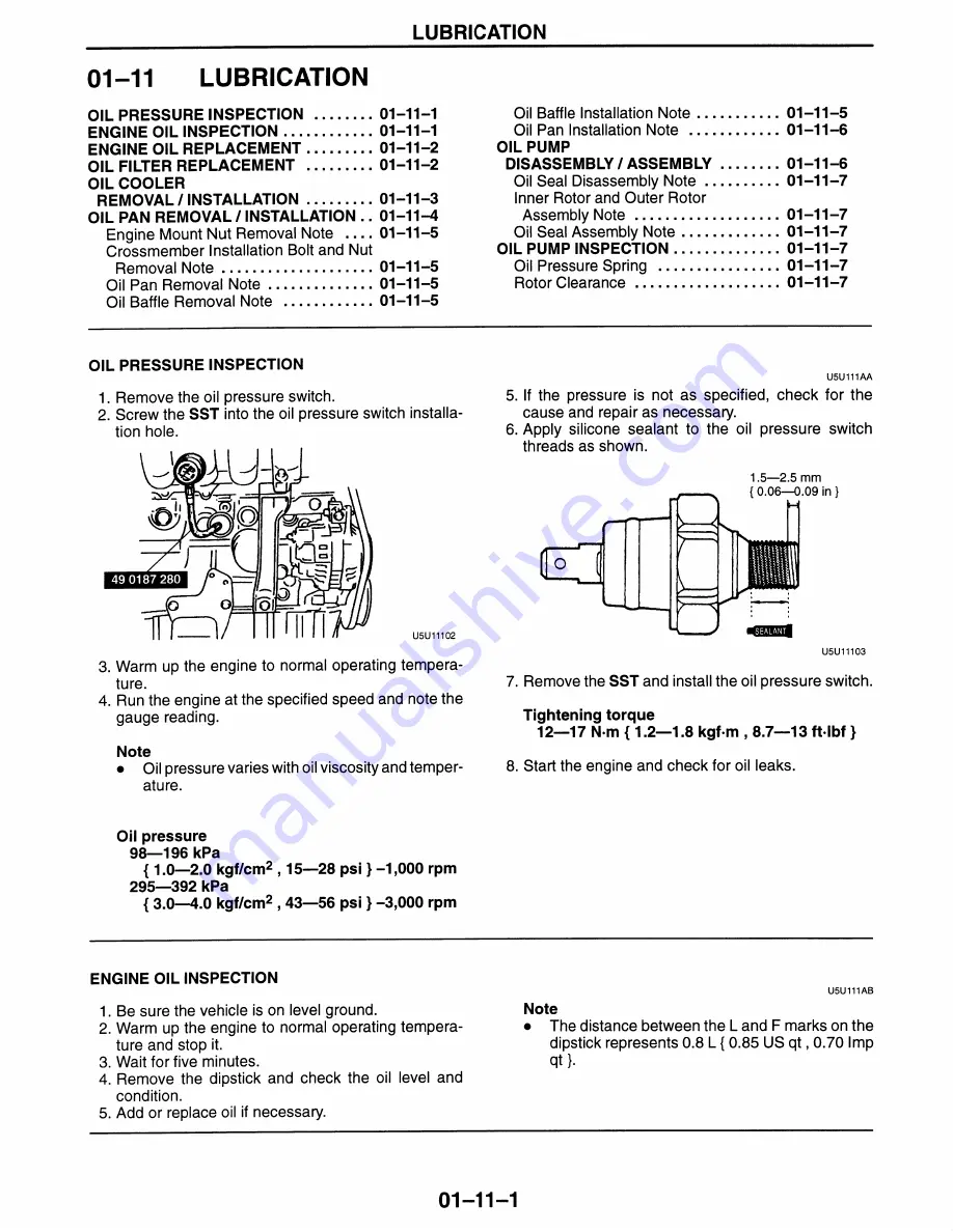 Mazda MX-5 Miata 1997 Workshop Manual Download Page 141