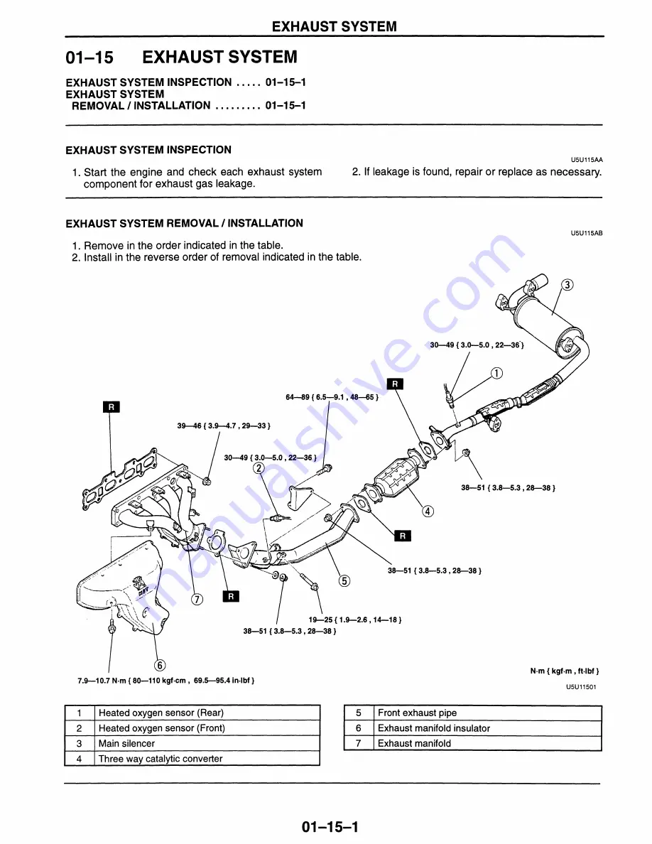 Mazda MX-5 Miata 1997 Workshop Manual Download Page 173