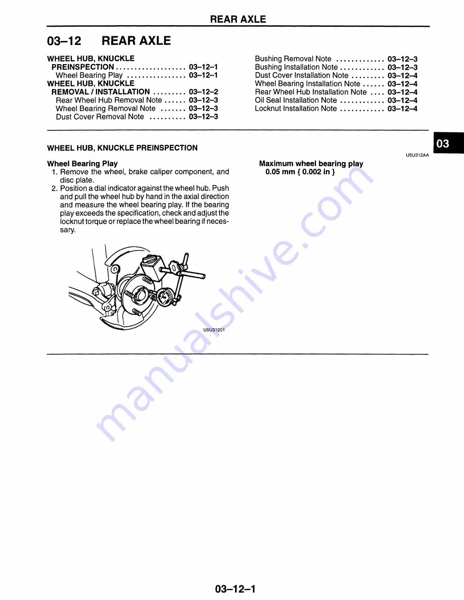 Mazda MX-5 Miata 1997 Workshop Manual Download Page 267