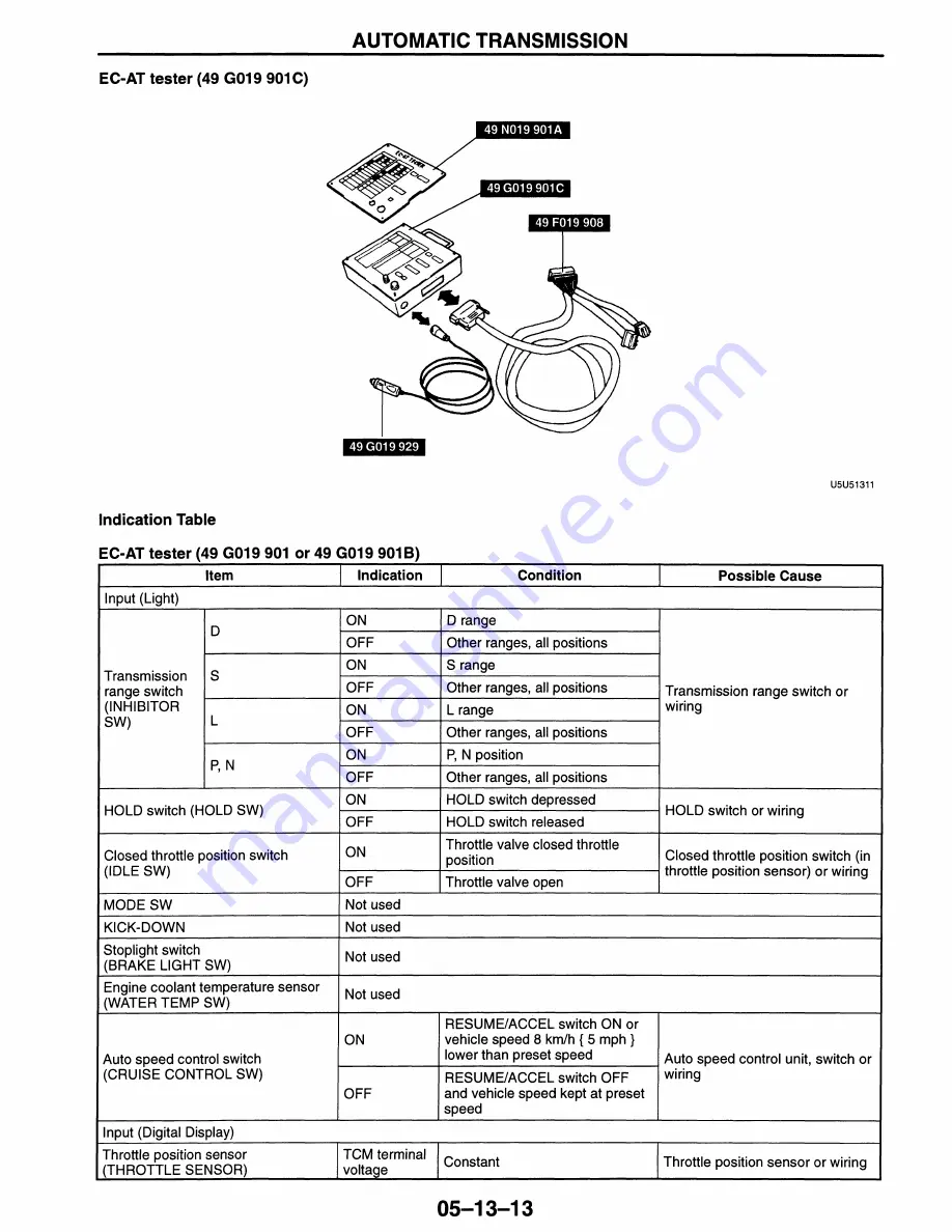 Mazda MX-5 Miata 1997 Workshop Manual Download Page 407