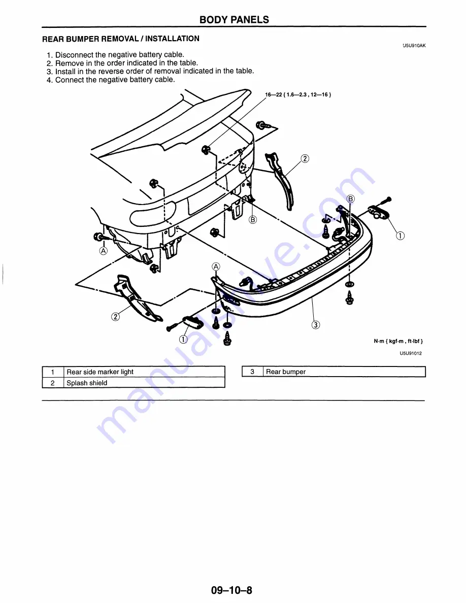 Mazda MX-5 Miata 1997 Workshop Manual Download Page 612