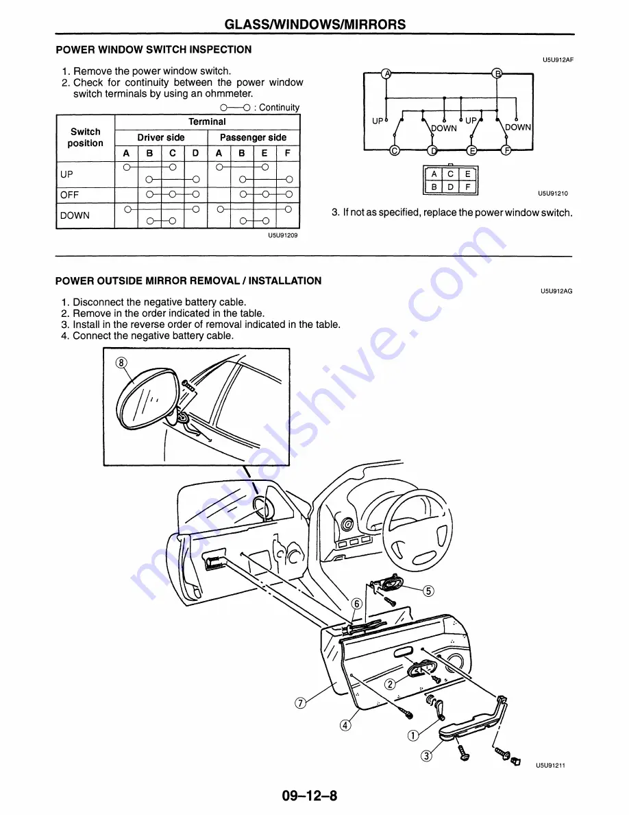 Mazda MX-5 Miata 1997 Workshop Manual Download Page 624