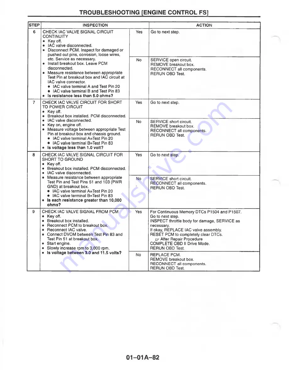 Mazda MX-6 1998 Workshop Manual Download Page 110