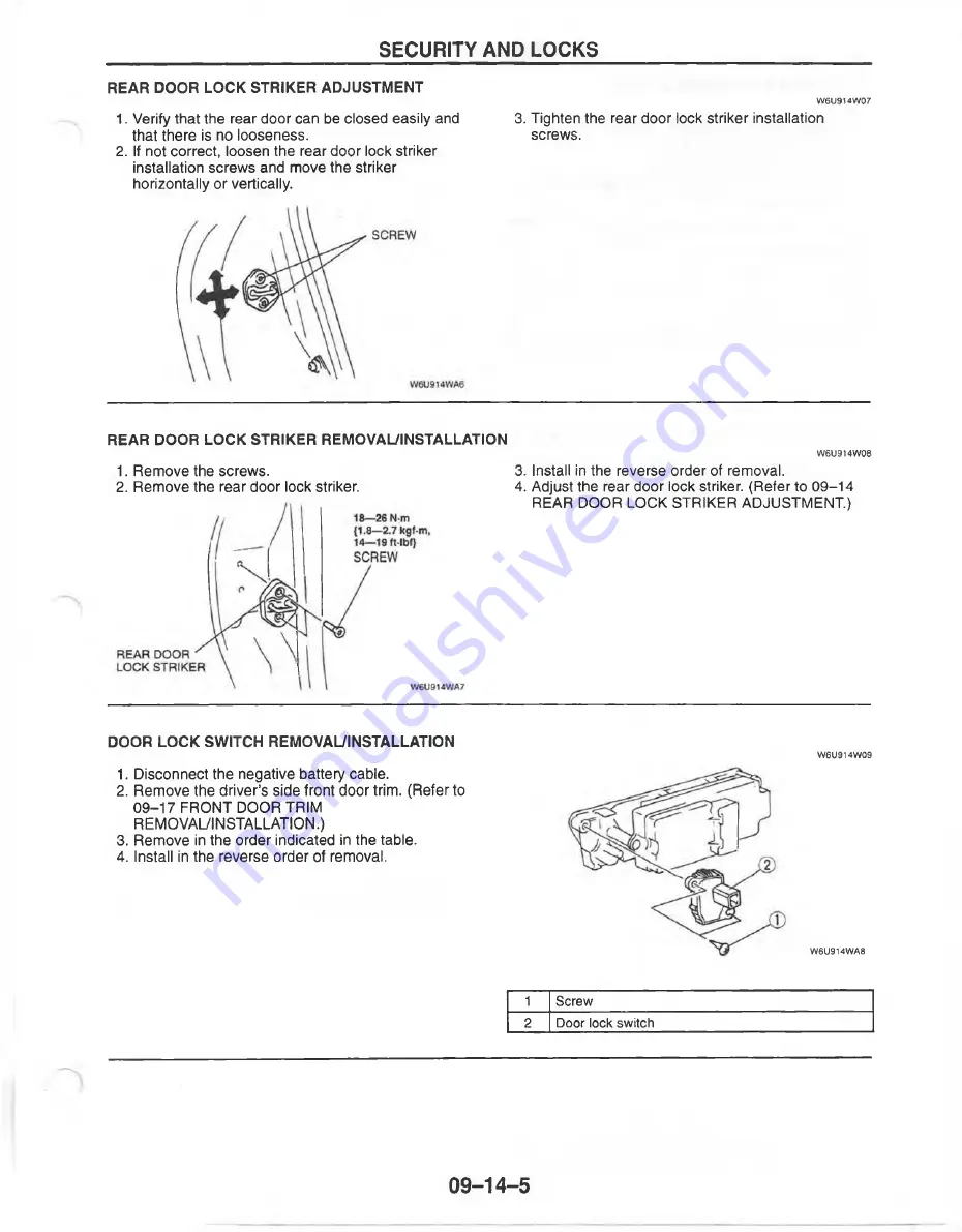 Mazda MX-6 1998 Workshop Manual Download Page 1173