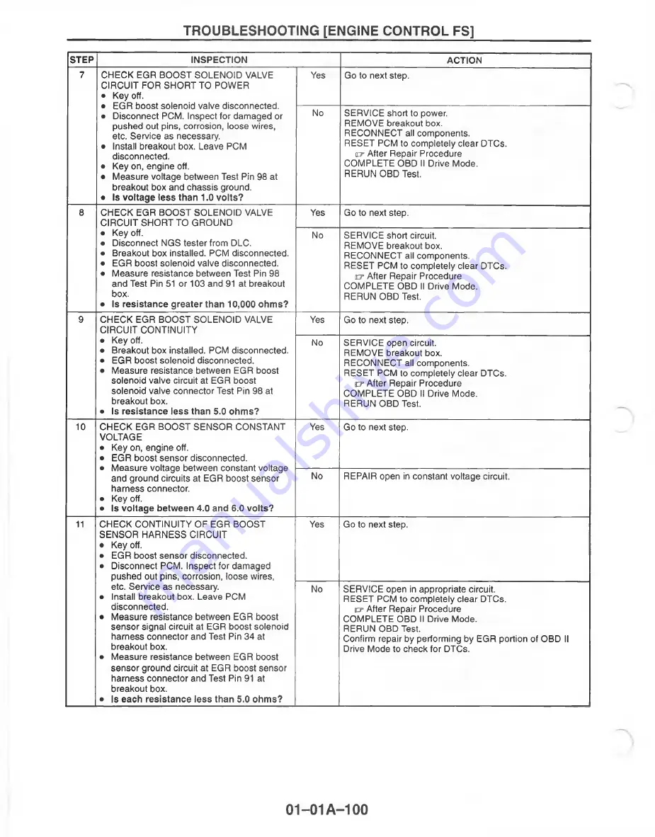 Mazda MX-6 1998 Workshop Manual Download Page 128