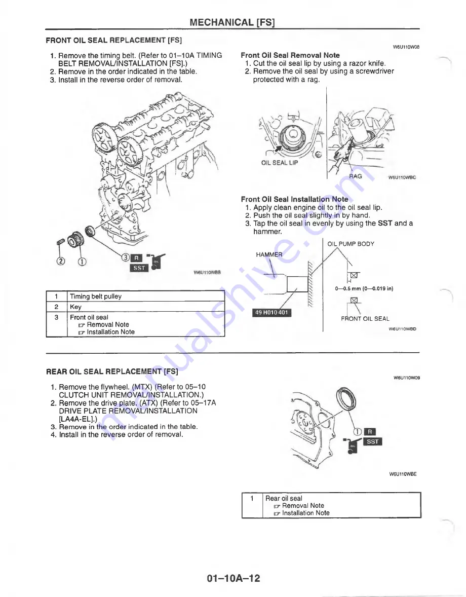 Mazda MX-6 1998 Workshop Manual Download Page 415