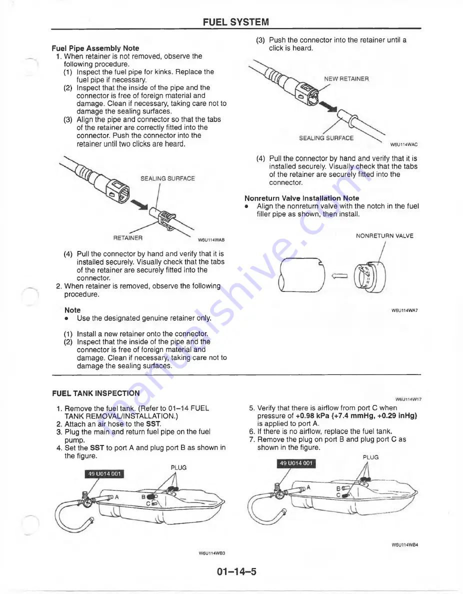 Mazda MX-6 1998 Workshop Manual Download Page 469