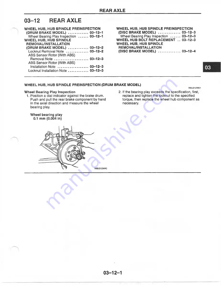 Mazda MX-6 1998 Workshop Manual Download Page 599