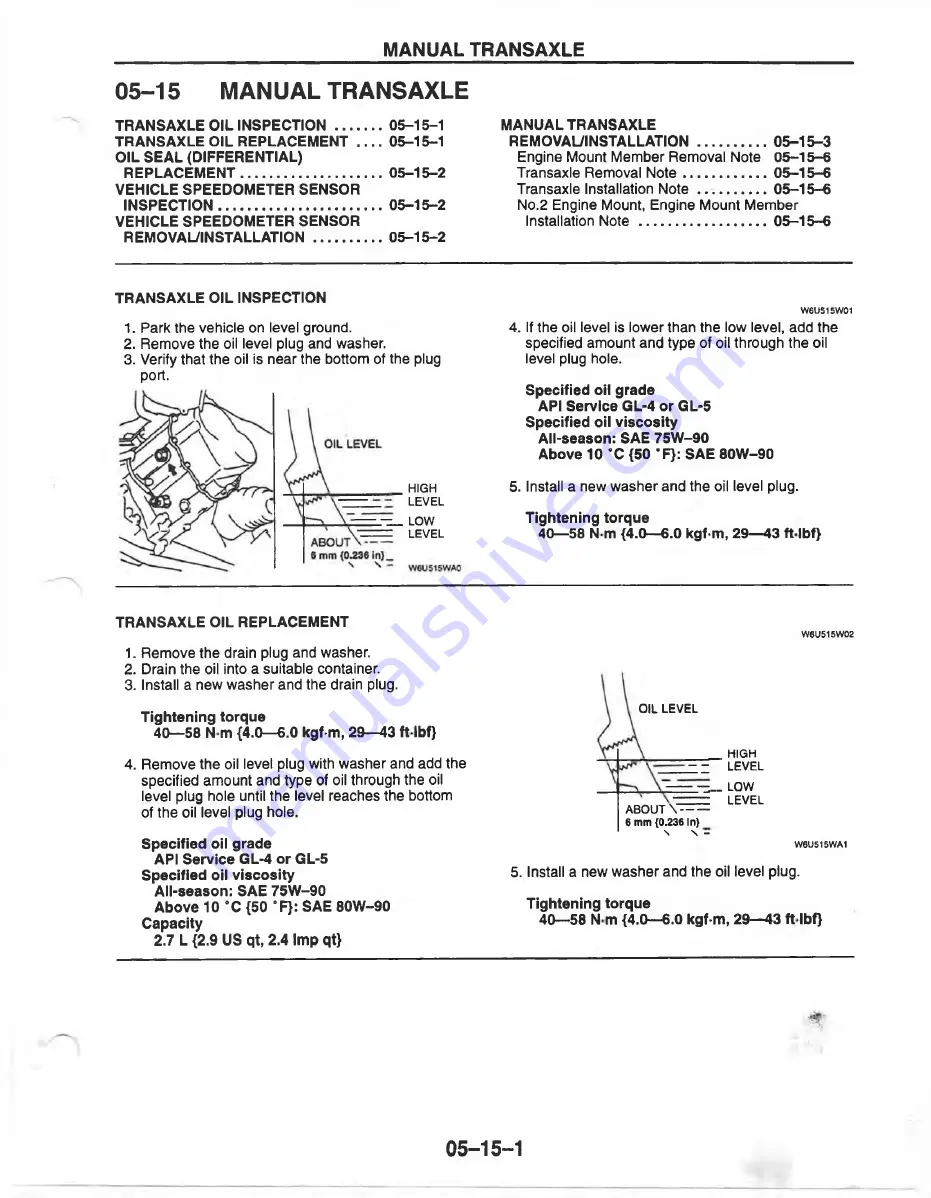 Mazda MX-6 1998 Скачать руководство пользователя страница 797