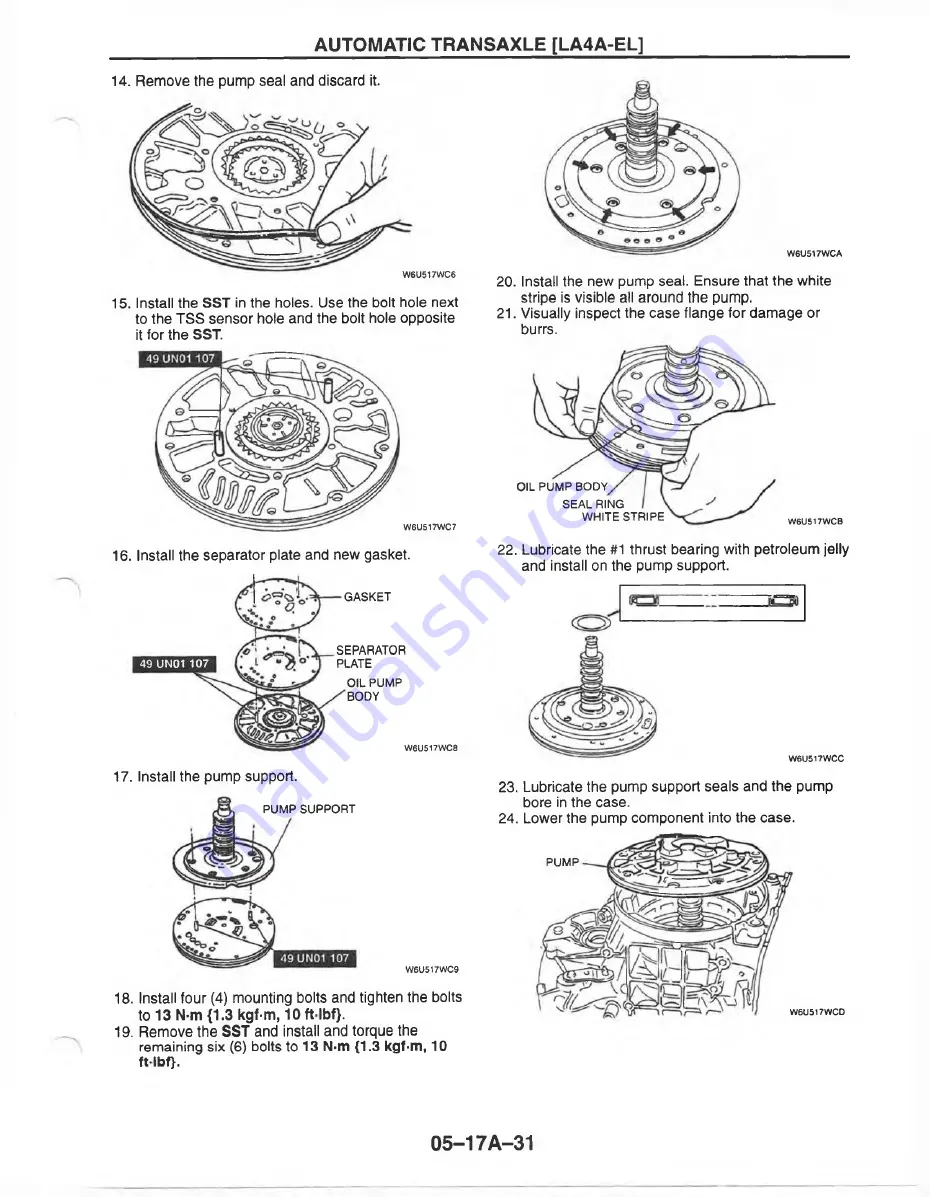 Mazda MX-6 1998 Workshop Manual Download Page 836