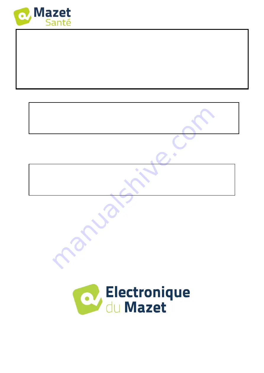 Mazet Sante Biostim 1.0 User Manual Download Page 2