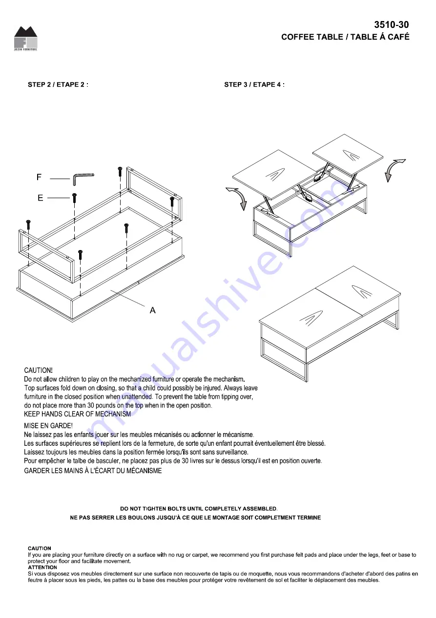 MAZIN FURNITURE ECHO 3510-30 Скачать руководство пользователя страница 2