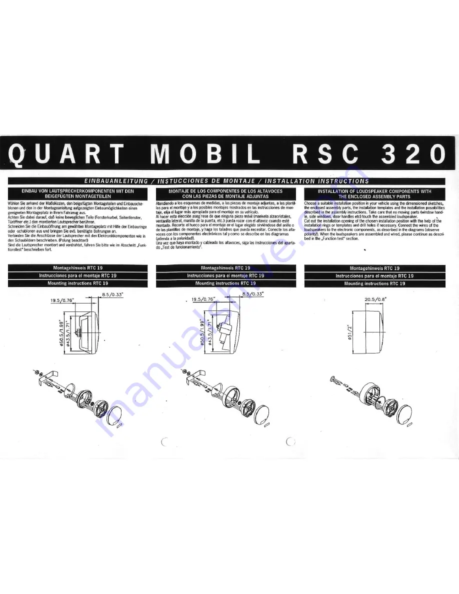 MB QUART Mobil RSC 320 Installation Instructions Download Page 2