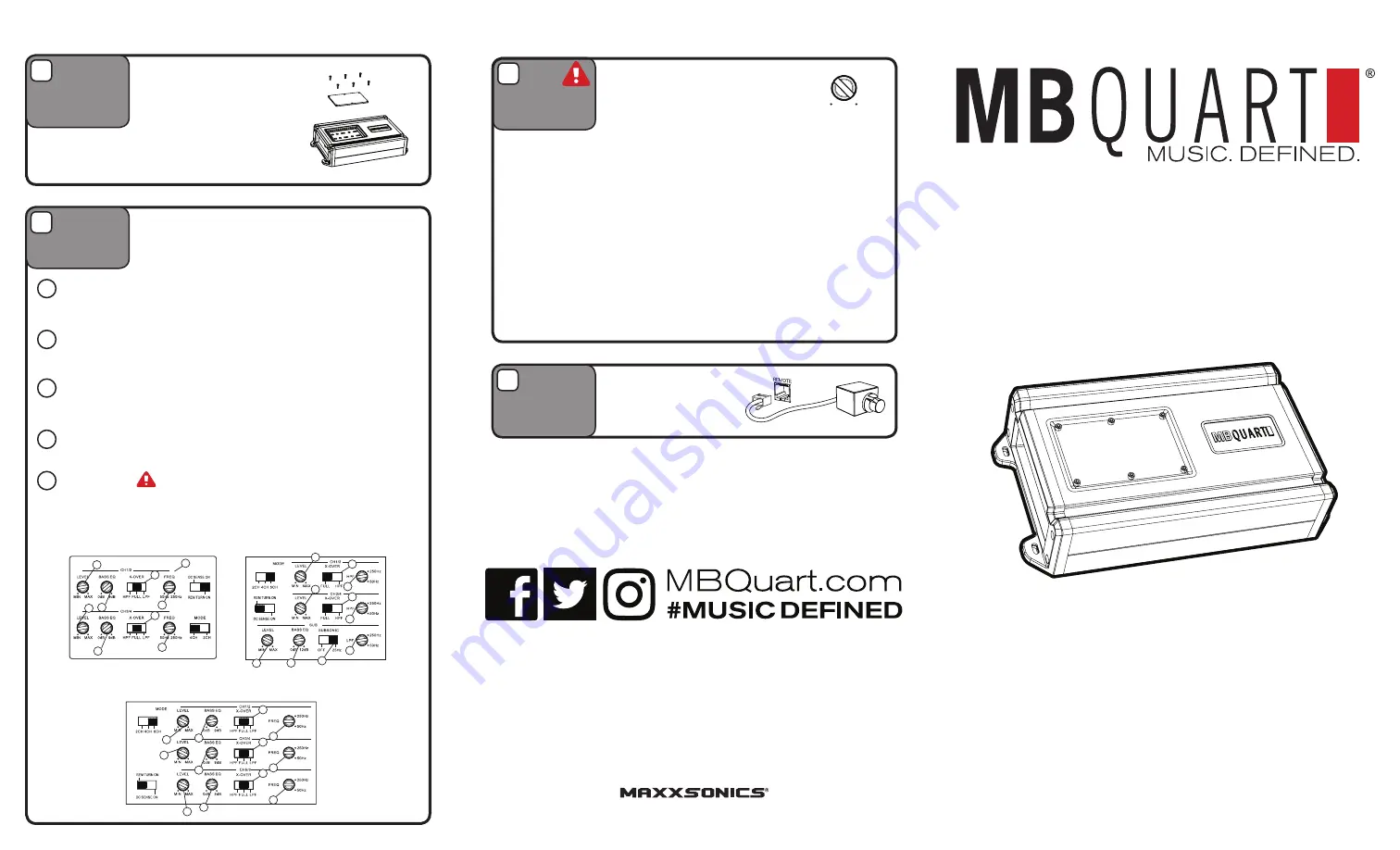 MB QUART NA3-560.4 Quick Start Installation Manual Download Page 2