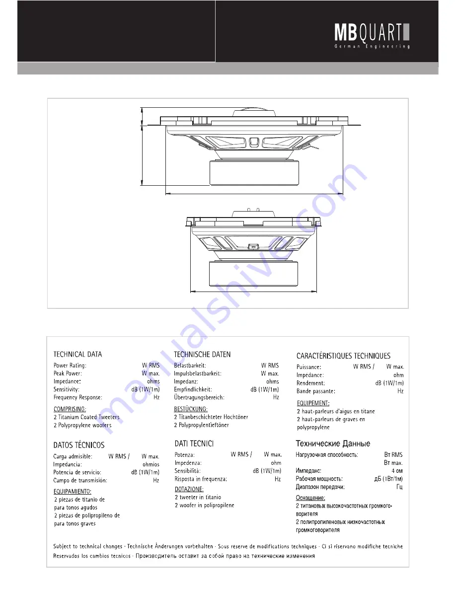 MB QUART ONYX ONX116 Manual Download Page 5