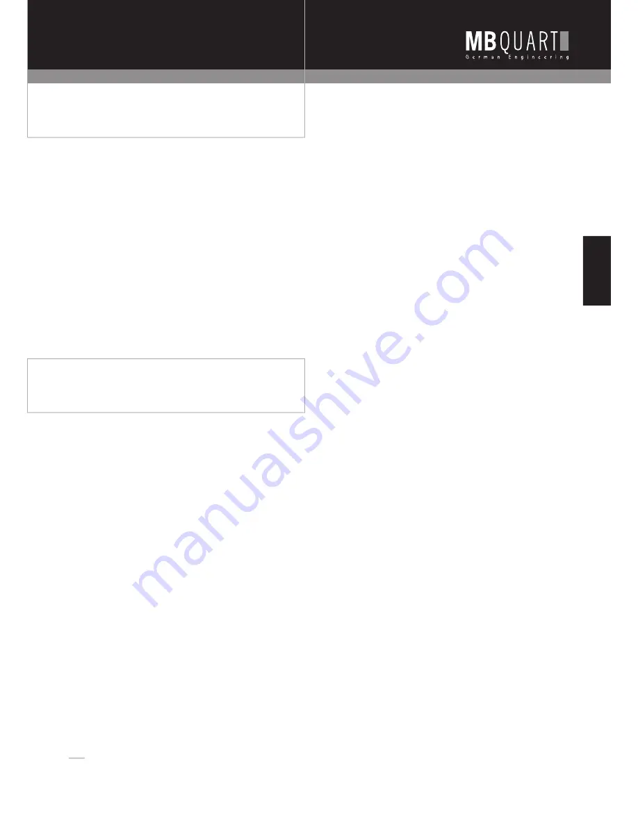 MB QUART PAB 1200.1 D Installation And Operation Manual Download Page 17