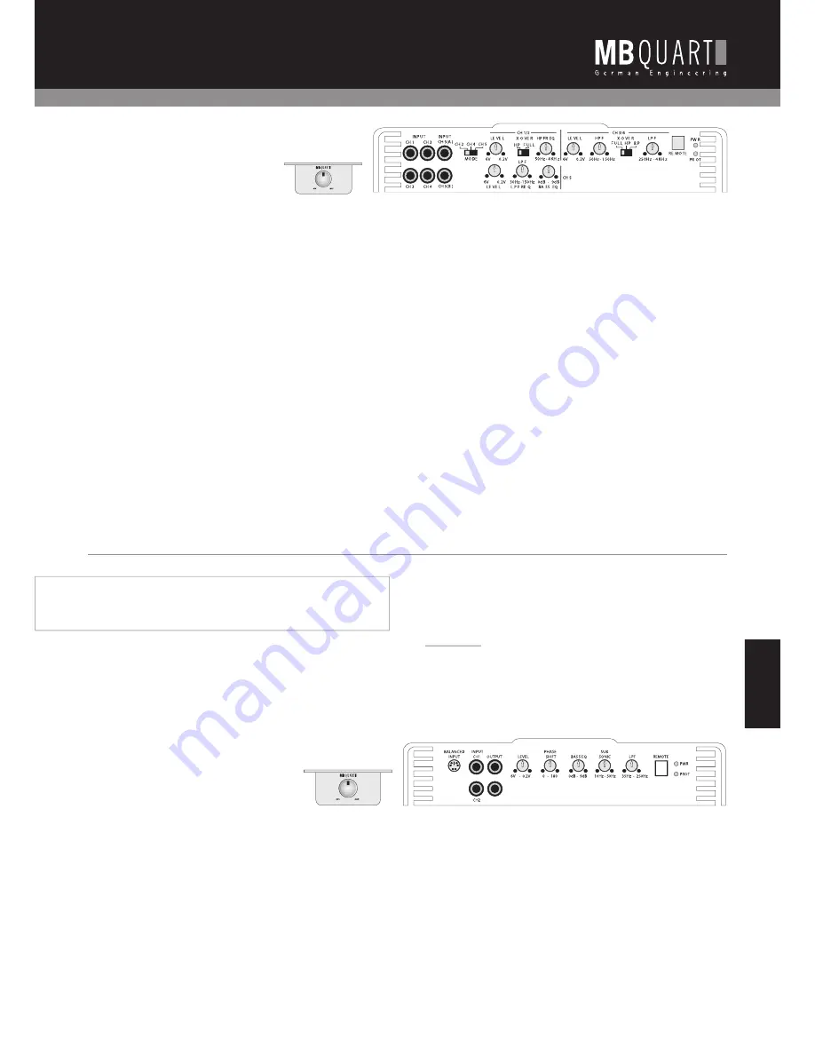 MB QUART PAB 1200.1 D Installation And Operation Manual Download Page 61