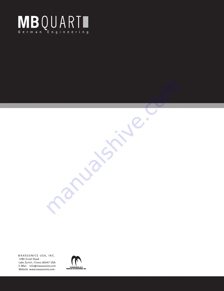 MB QUART Q4.150 Installation Manual Download Page 13