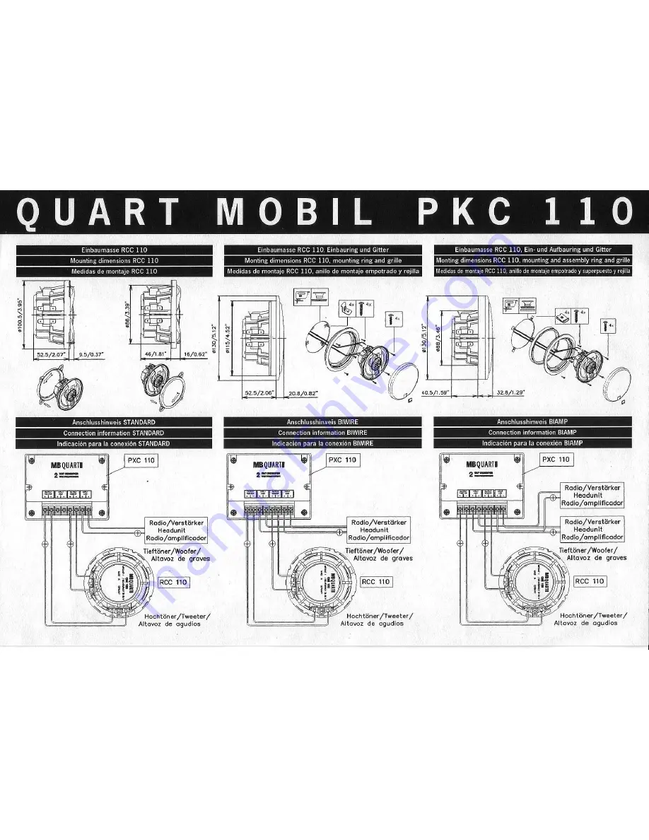 MB QUART Quart Mobil PKC 110 Скачать руководство пользователя страница 2