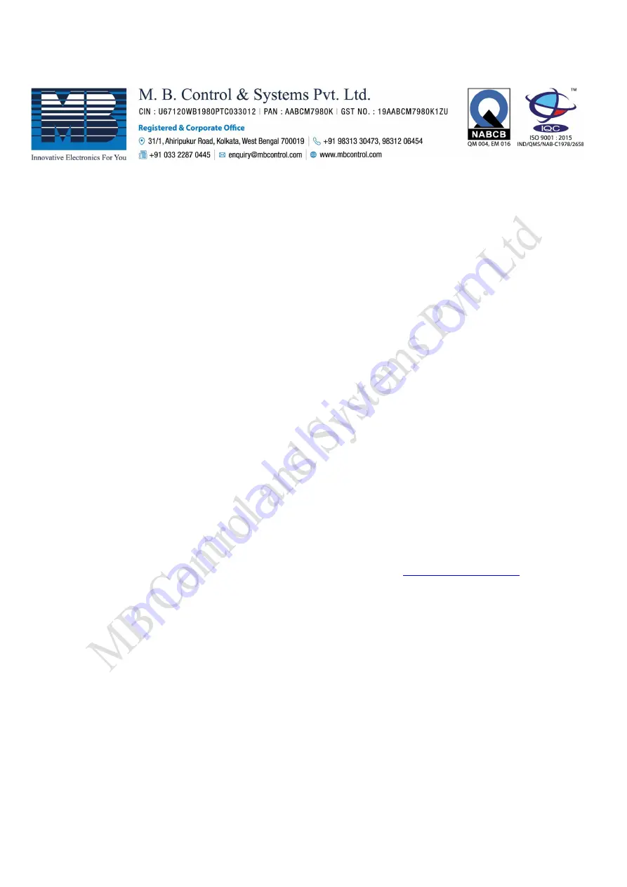 MB MBMet-500AB Operation And Installation Manual Download Page 1