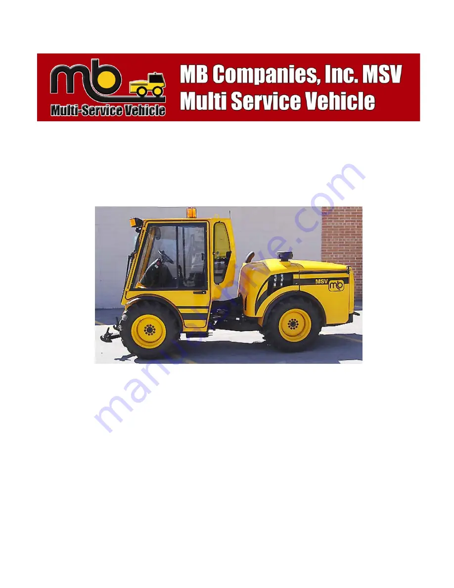 MB Multi-Service Vehicle Operation Manual Download Page 1