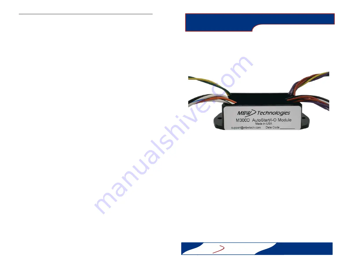 MBW M300DP Скачать руководство пользователя страница 1