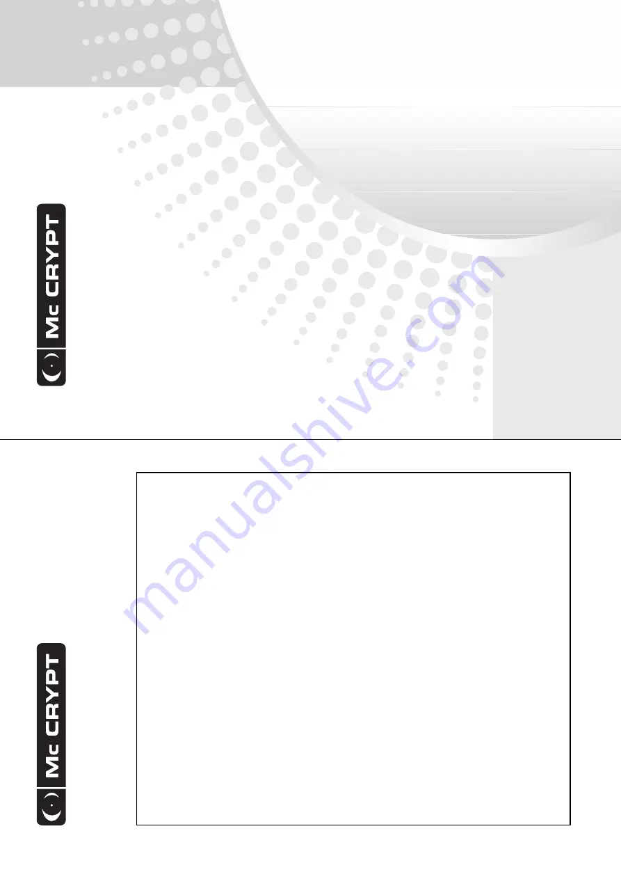 MC Crypt LF-400S Operating Instructions Manual Download Page 1