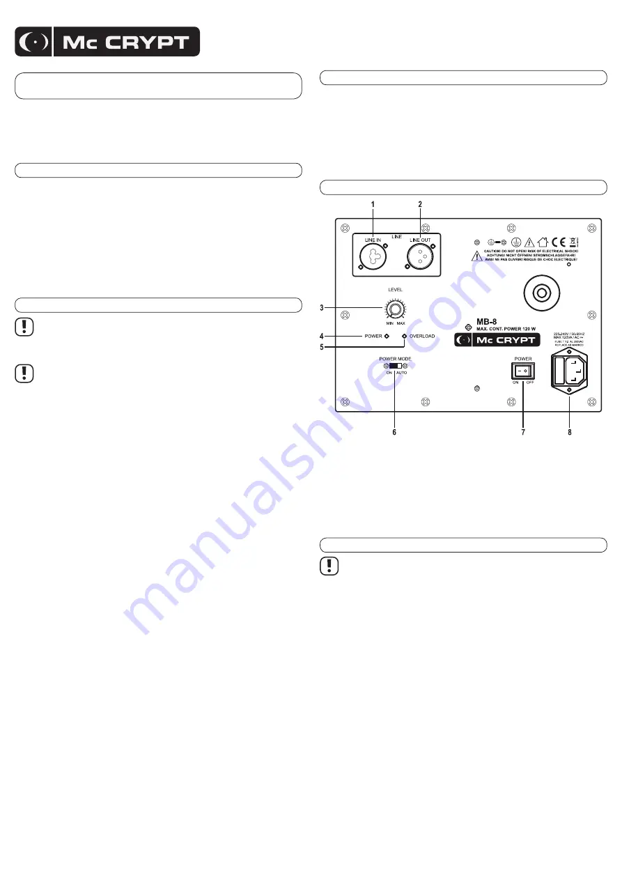 MC Crypt MB-8 Скачать руководство пользователя страница 3