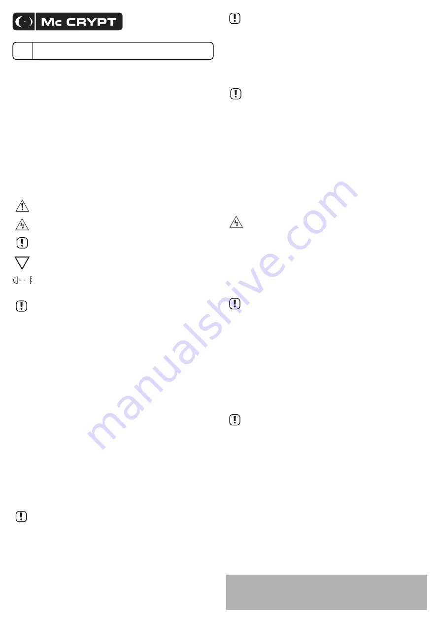 MC Crypt PAR 56 Operating Instructions Download Page 3