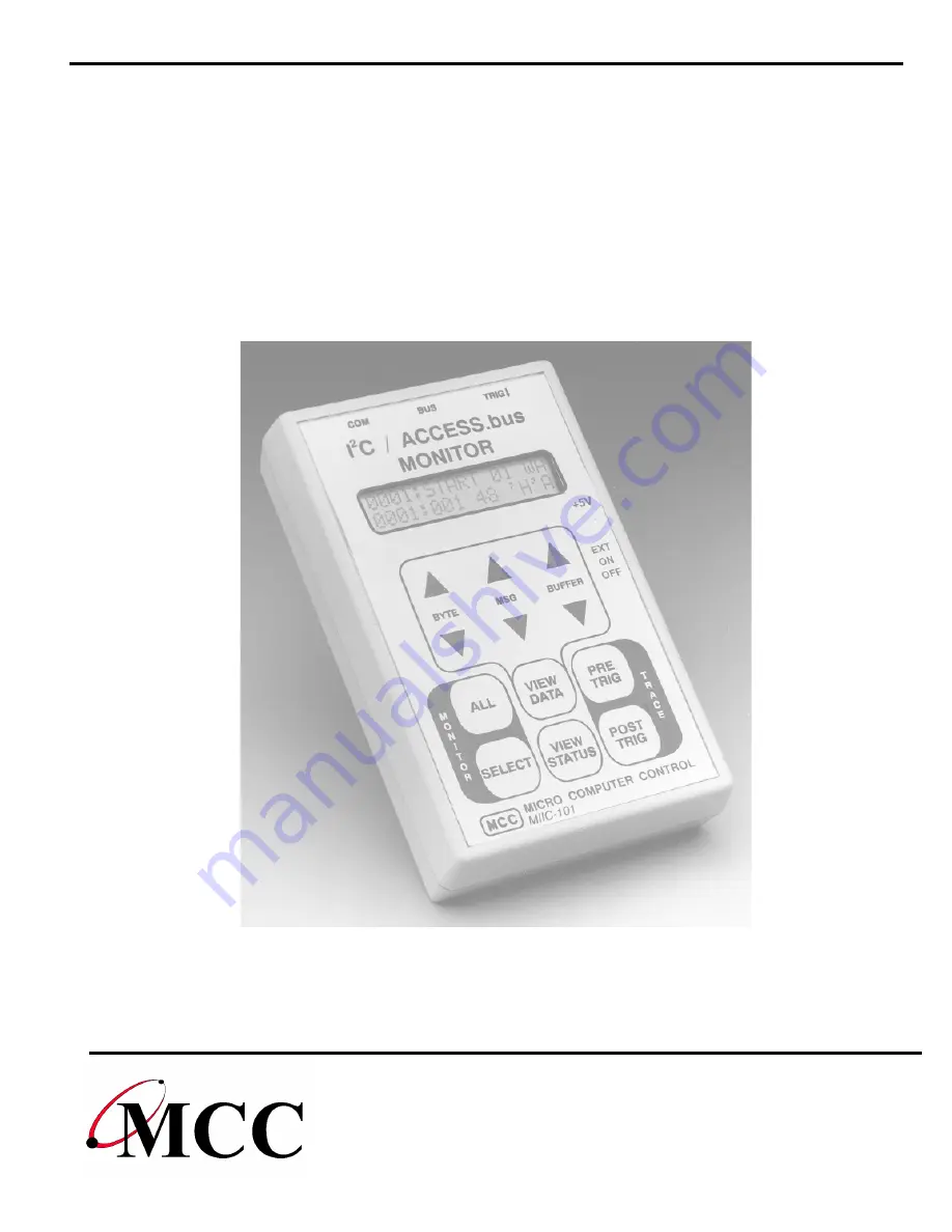 MCC MIIC-101 User Manual Download Page 1