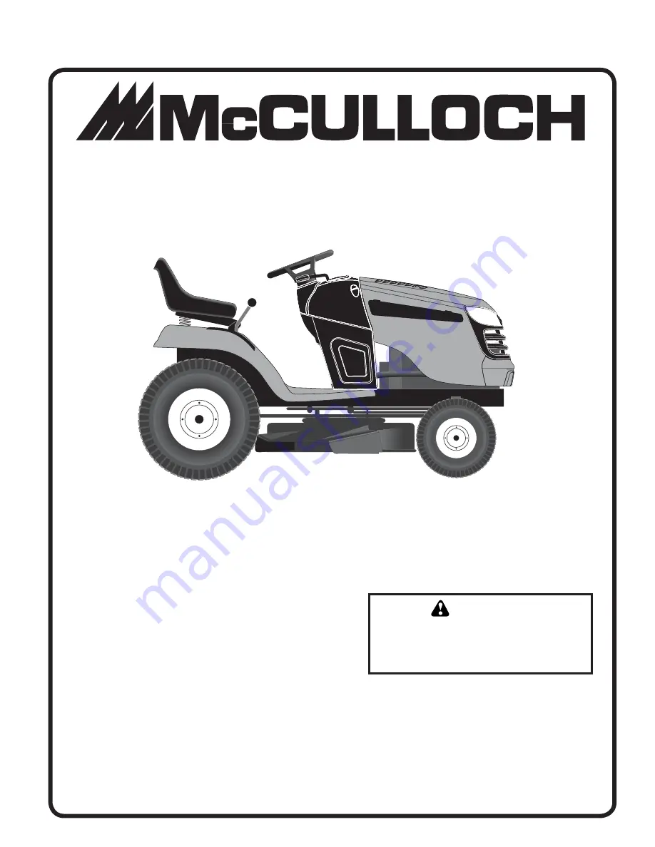 McCulloch 96041011600 Operator'S Manual Download Page 1