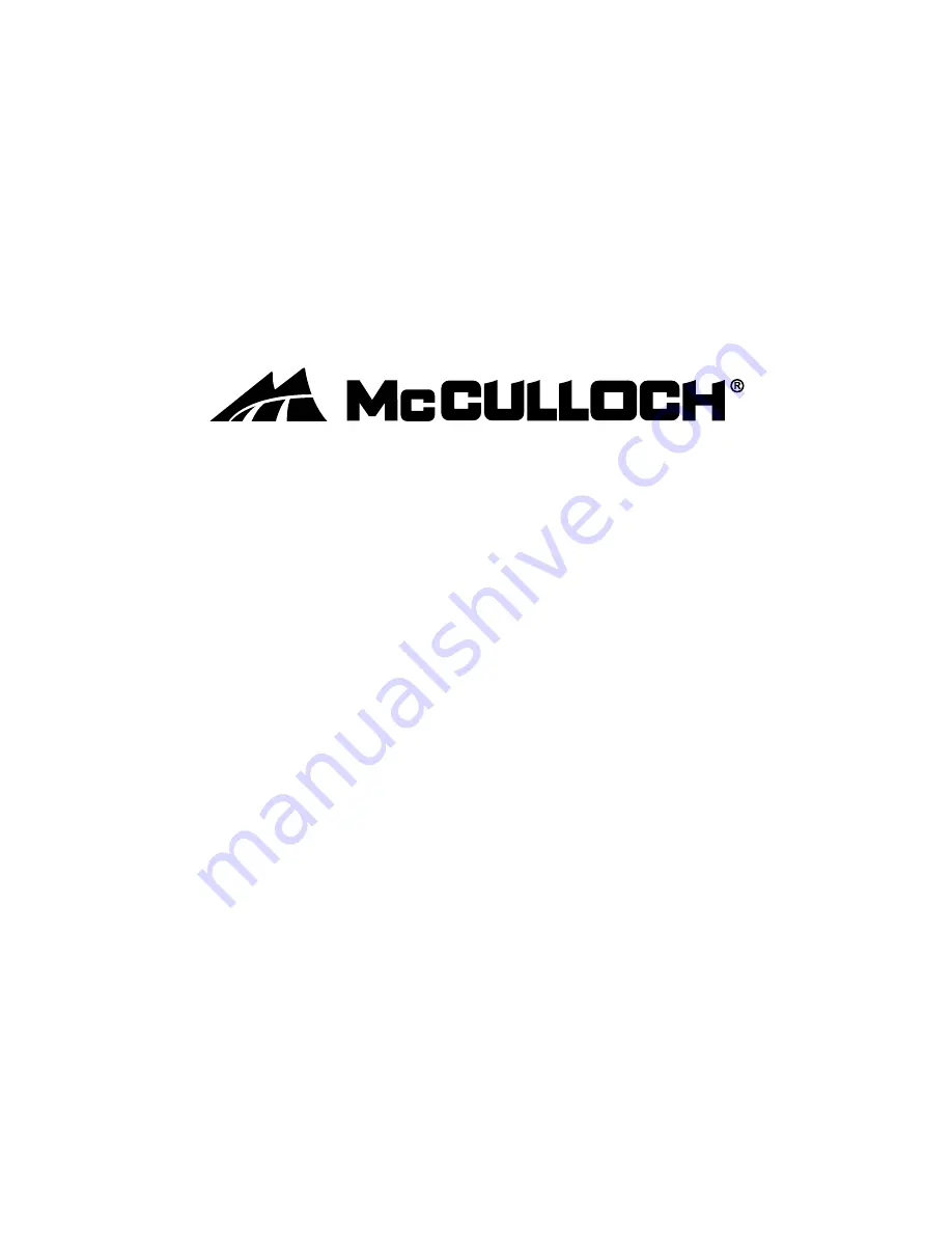 McCulloch MC1375 Owner'S Manual Download Page 21