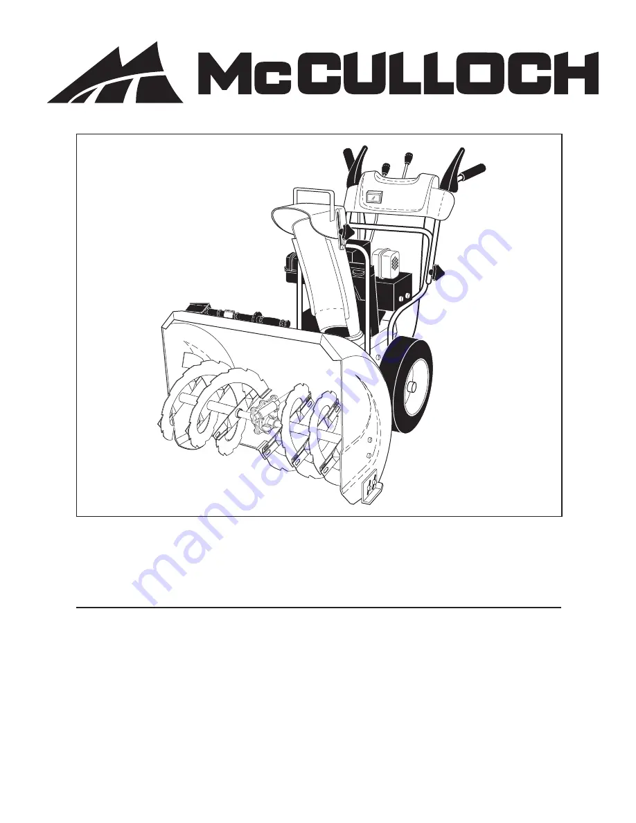 McCulloch MC627ES Owner'S Manual Download Page 1