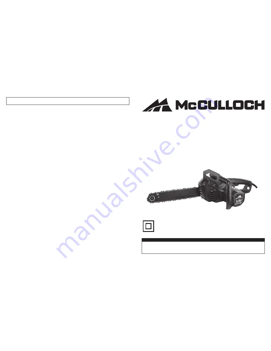 McCulloch MCC3516F User Manual Download Page 11