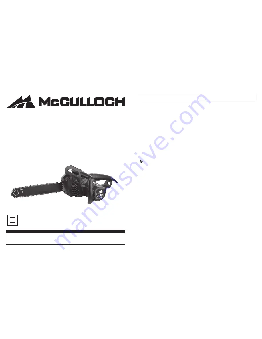 McCulloch MCC3516F User Manual Download Page 22