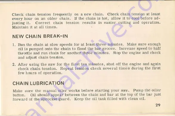 McCulloch Mini-Mac 6 Owner'S Manual Download Page 29