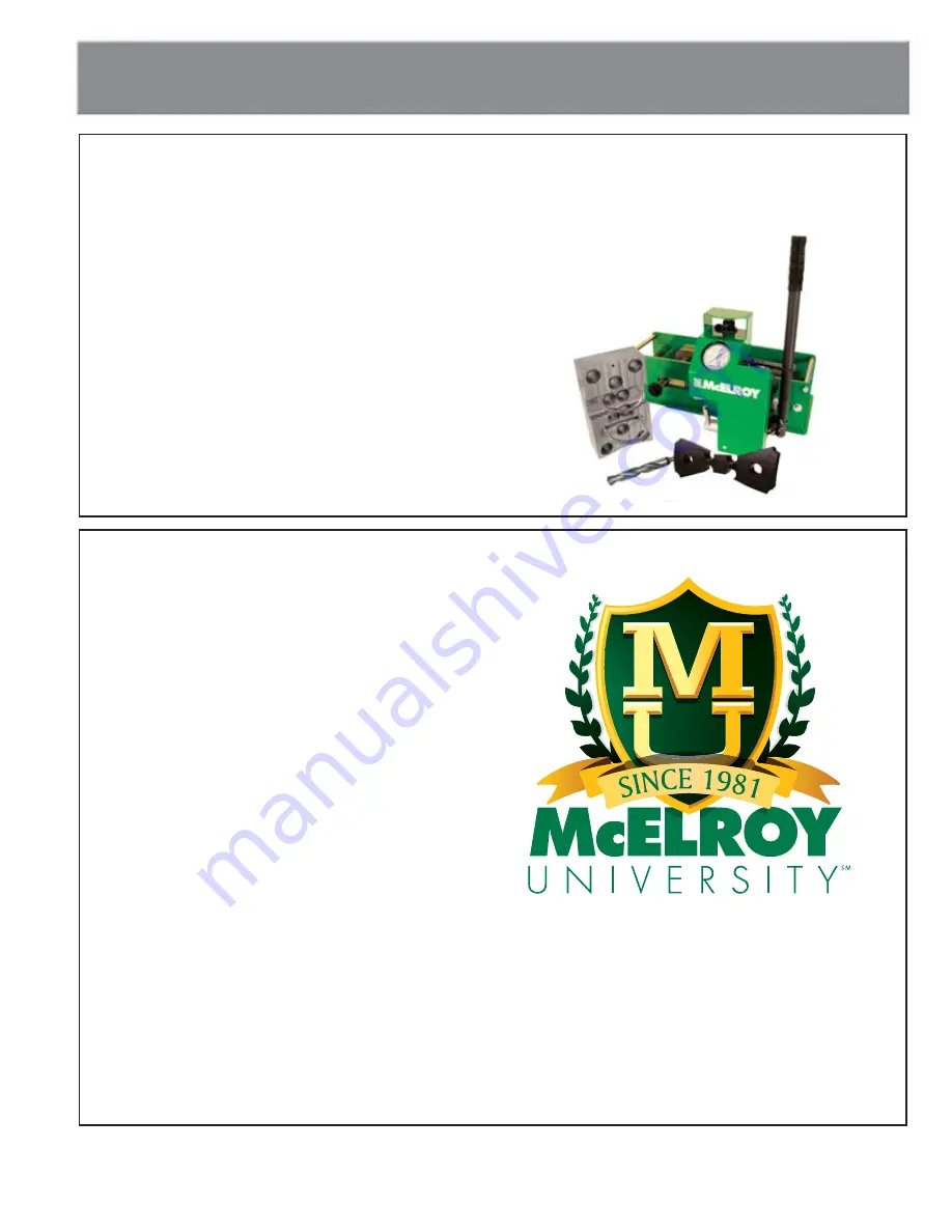 McElroy In Field Operator'S Manual Download Page 3