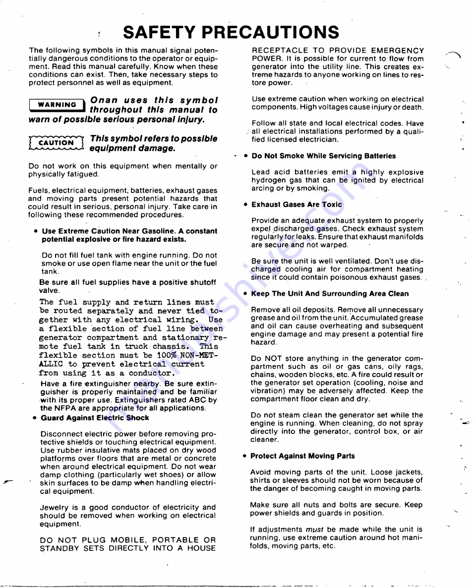 McGraw-Edison Onan GenSet 3.ORDJA Installation Manual Download Page 74