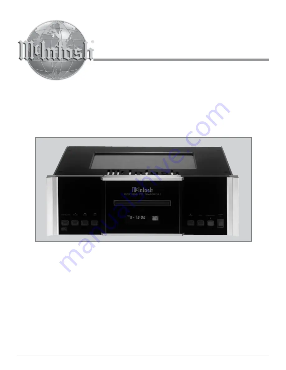 McIntosh MCD1000 Owner'S Manual Download Page 1