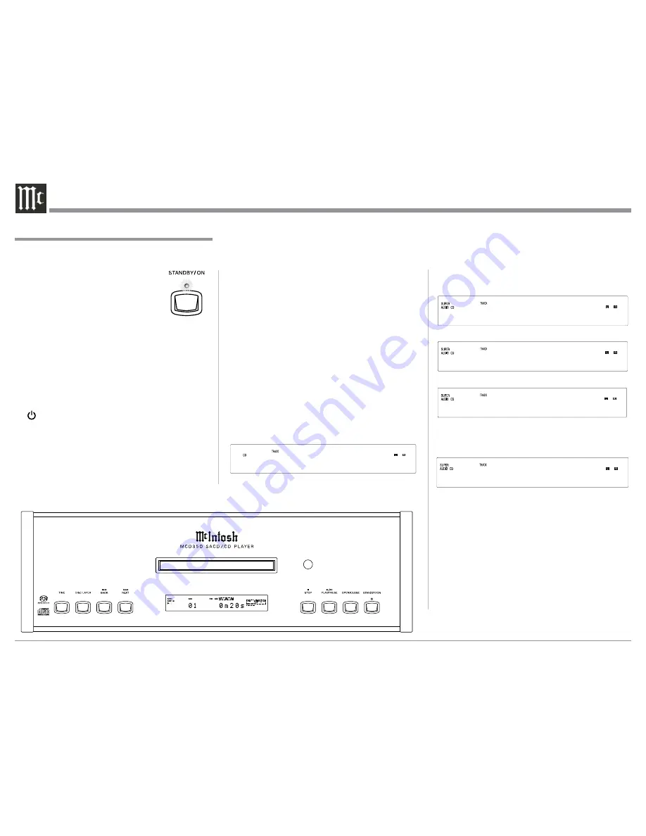 McIntosh MCD350 Owner'S Manual Download Page 16