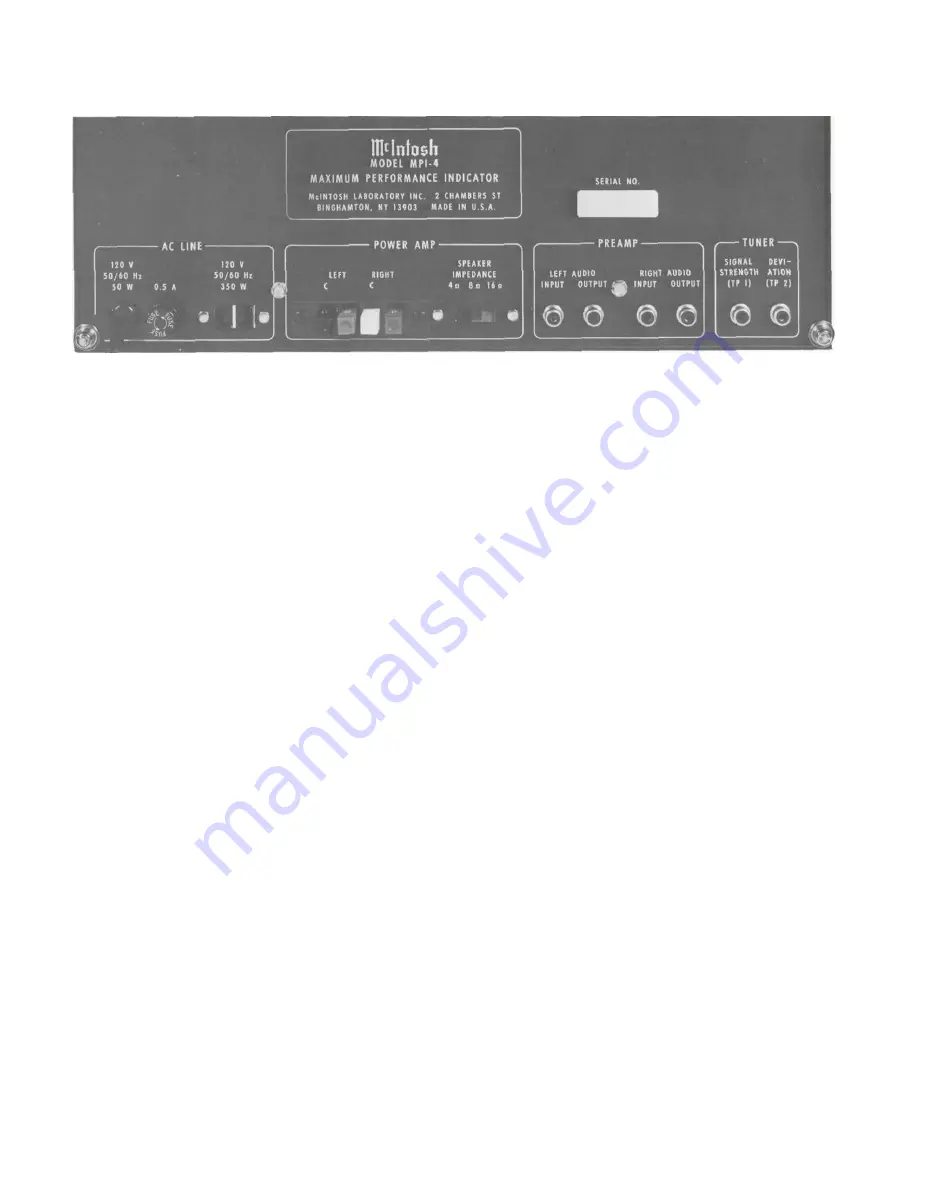 McIntosh MPI 4 Owner'S Manual Download Page 11