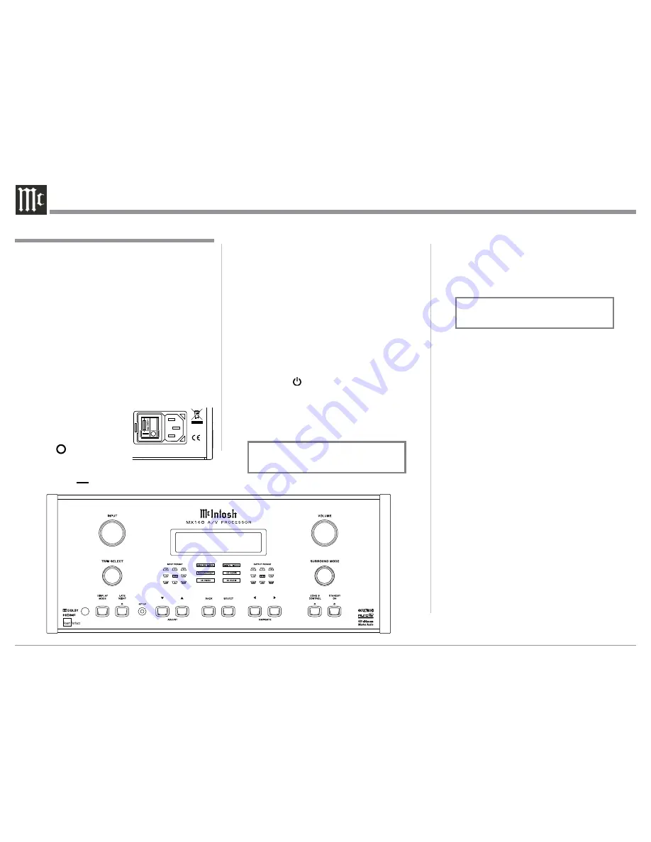 McIntosh MX160 Скачать руководство пользователя страница 30