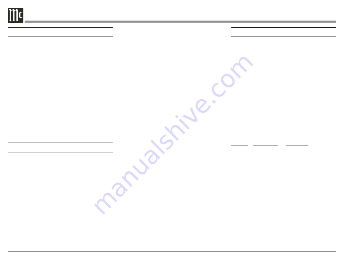 McIntosh XCS1.5K Owner'S Manual Download Page 10