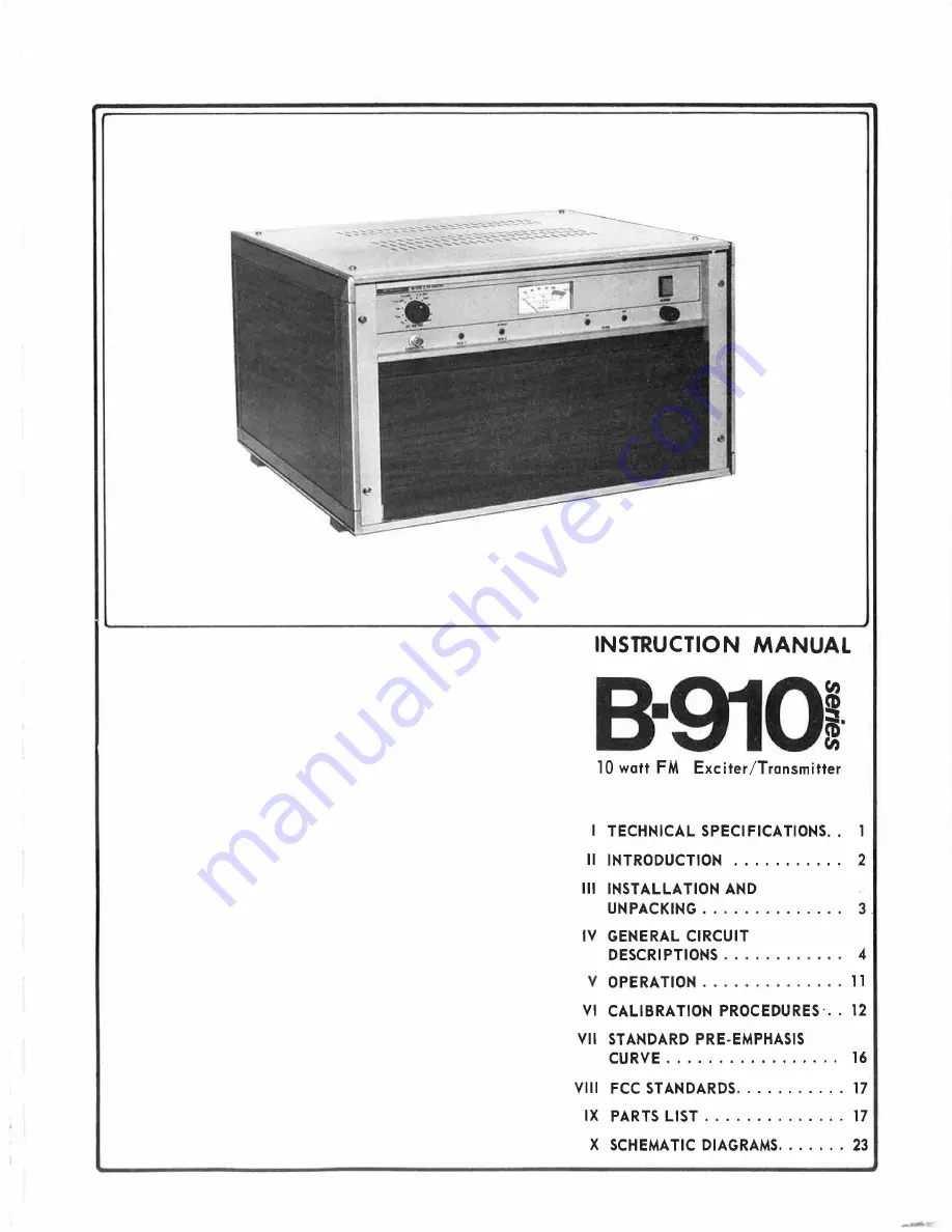 McMartin B-910 Скачать руководство пользователя страница 1