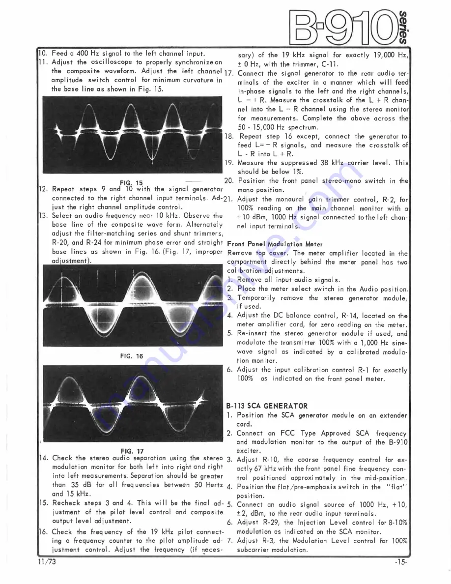 McMartin B-910 Instruction Manual Download Page 17