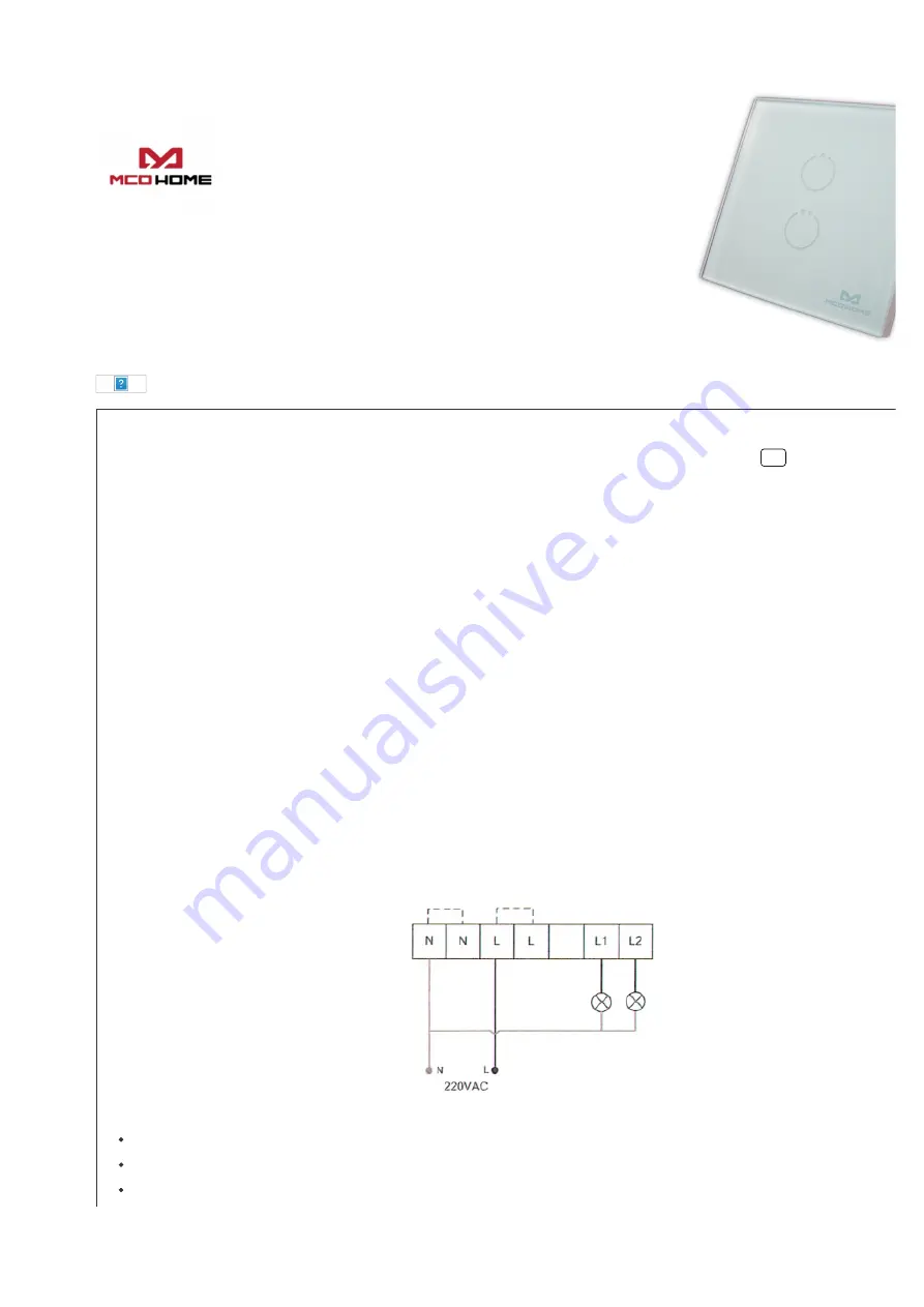 MCO Home MCOETPS412 Quick Start Manual Download Page 1