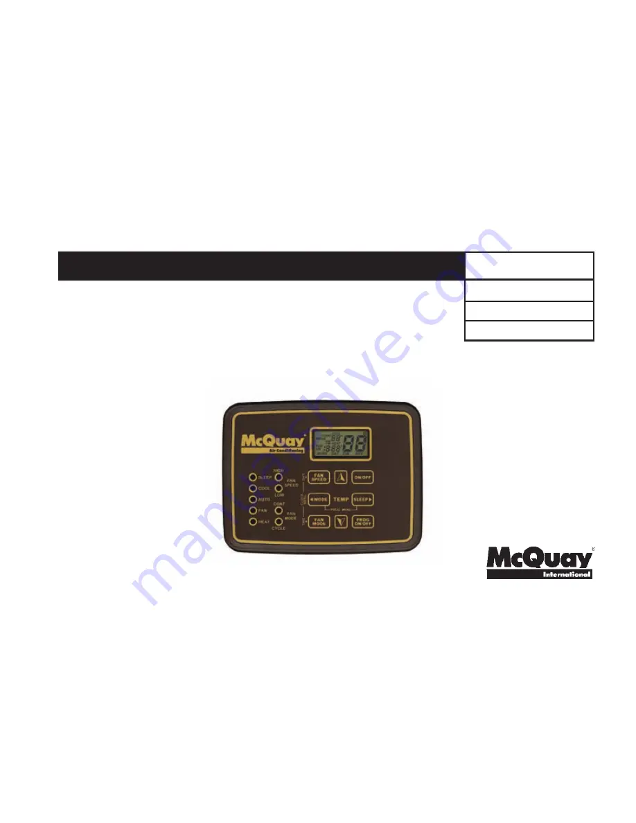 McQuay OM 1057 Operation Manual Download Page 1