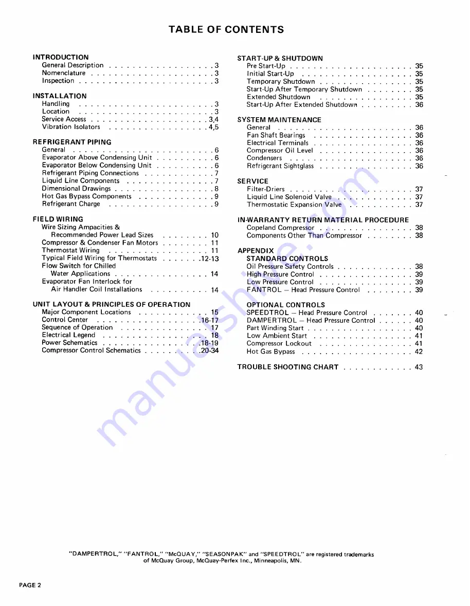 McQuay SEASONCON ALP-037A Manual Download Page 2